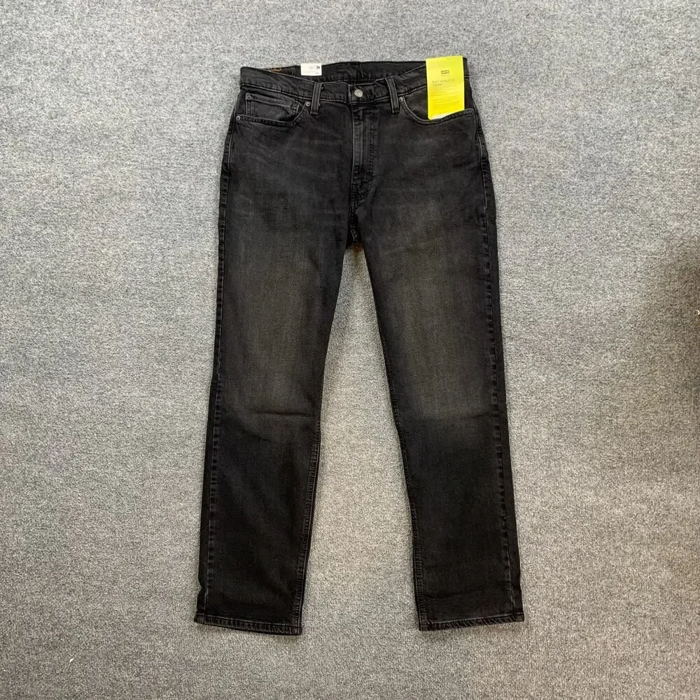 Levis Jeans Mens 36 Black 541 Athletic Taper Mid Rise Stretch Denim Straight